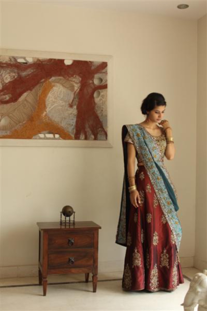Mughal Lehnga by Rahul & Gunjan